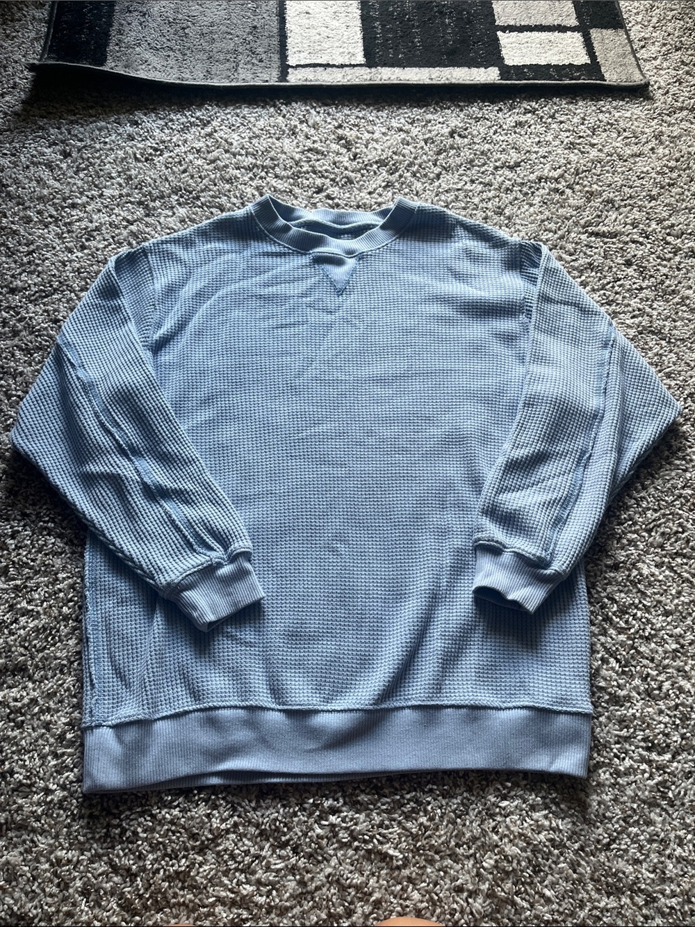 Aerie crew waffle knit oversized top
